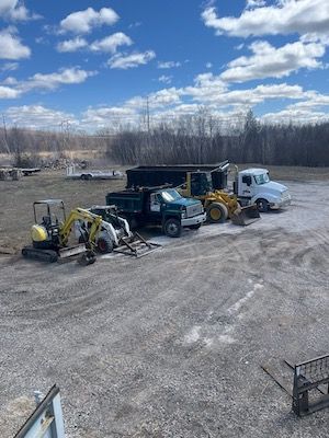 Goff Farms dump truck and equipment portrait