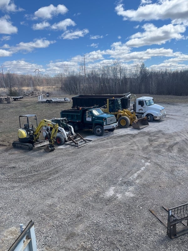 Goff Farms fleet parked in front of equipment